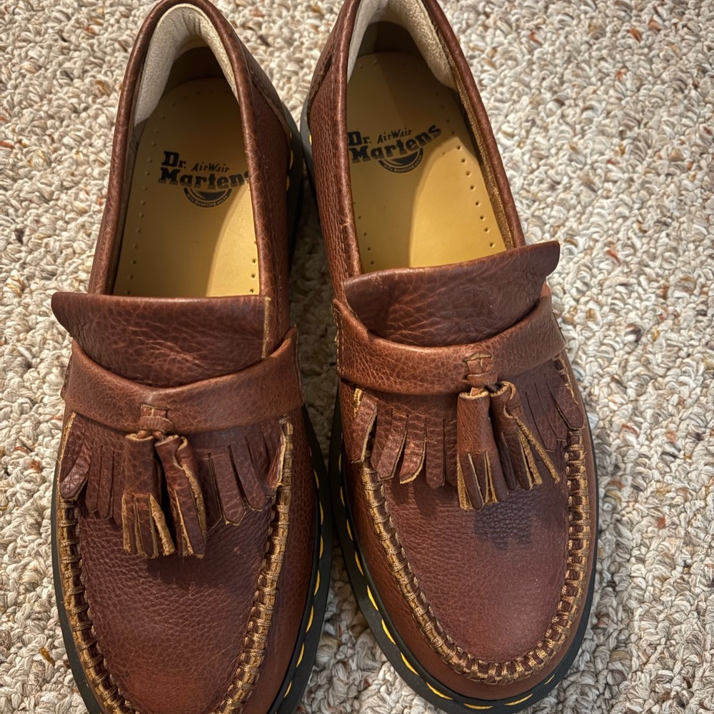 Dr. Martens Brown Leather Tassel Loafers